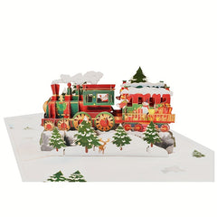 3D Pop up Christmas Card Merry Christmas Handcrafted Greeting Card