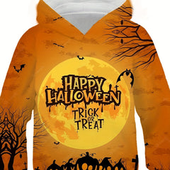 Halloween Night 3D Print Kids Hoodie Long-sleeved Sweatshirt