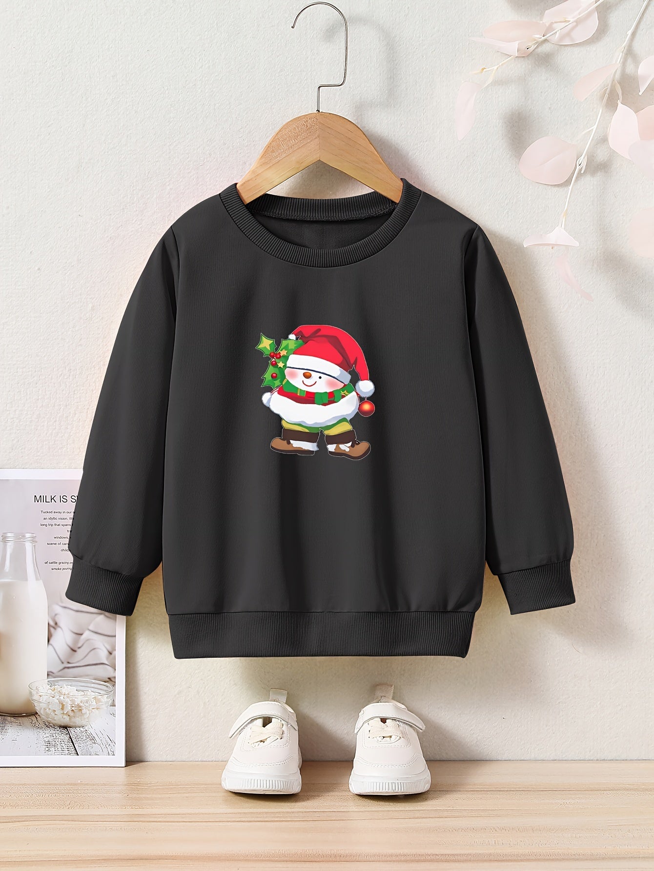 OERYUI Snowman Graphic Sweatshirt for Kids, Christmas Gift