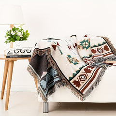 Vintage Picnic Mat Bohemian Style Blanket for Camping