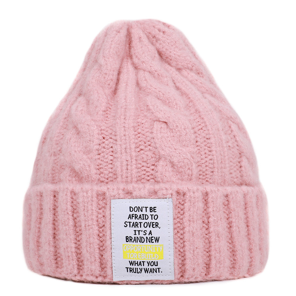Cozy Woolen Twist Knit Hat