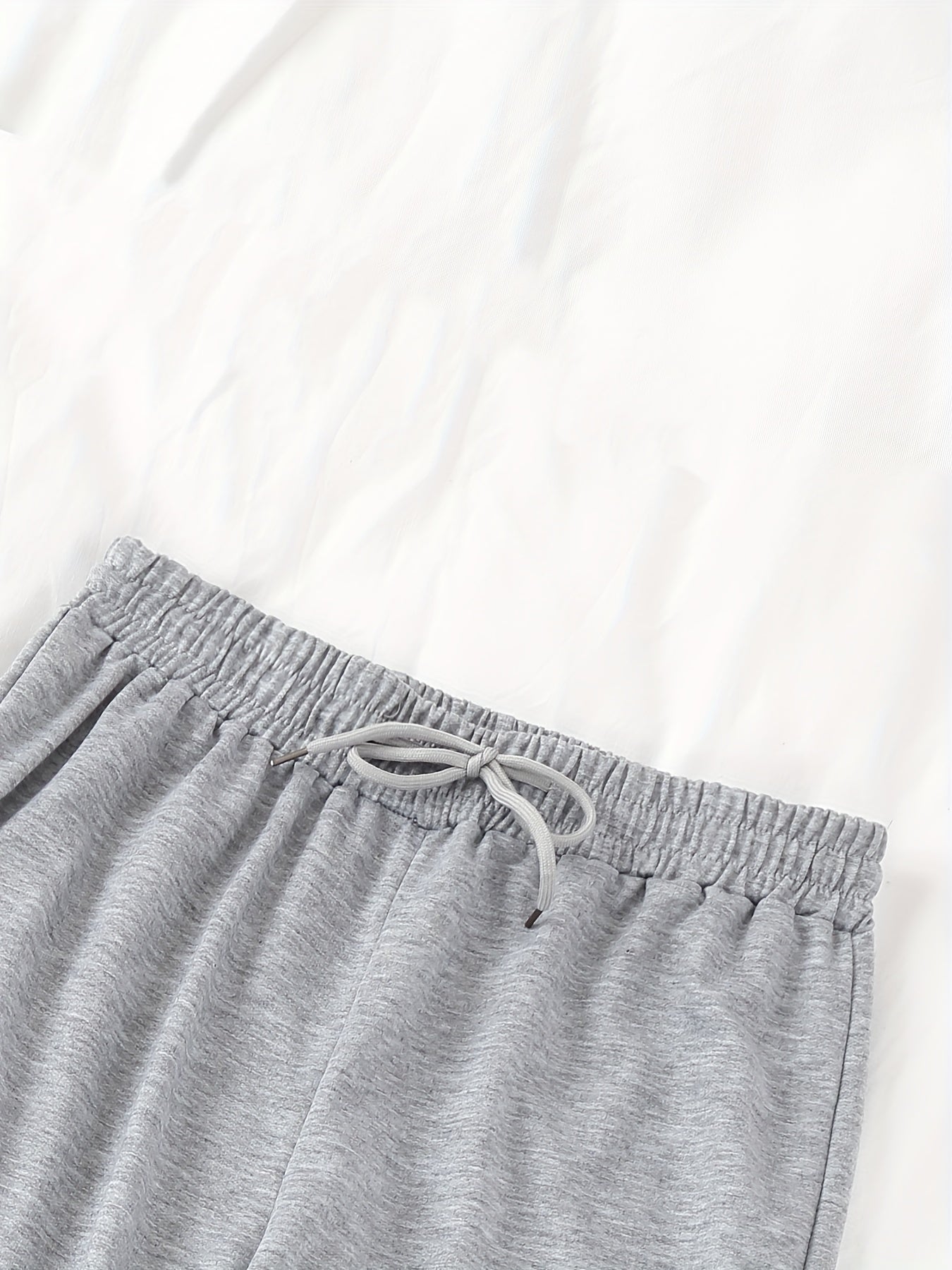 Heart Print Pants Casual Drawstring Elastic Waist Jogger Pants