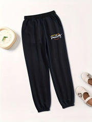 Girls' Letter Print Joggers Sweatpants Street Style