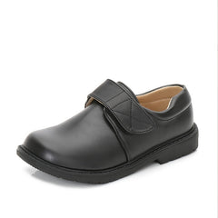 Boys Loafer Shoes Hook And Loop Fastener Casual Outdoor Round Toe Oxford Uniform