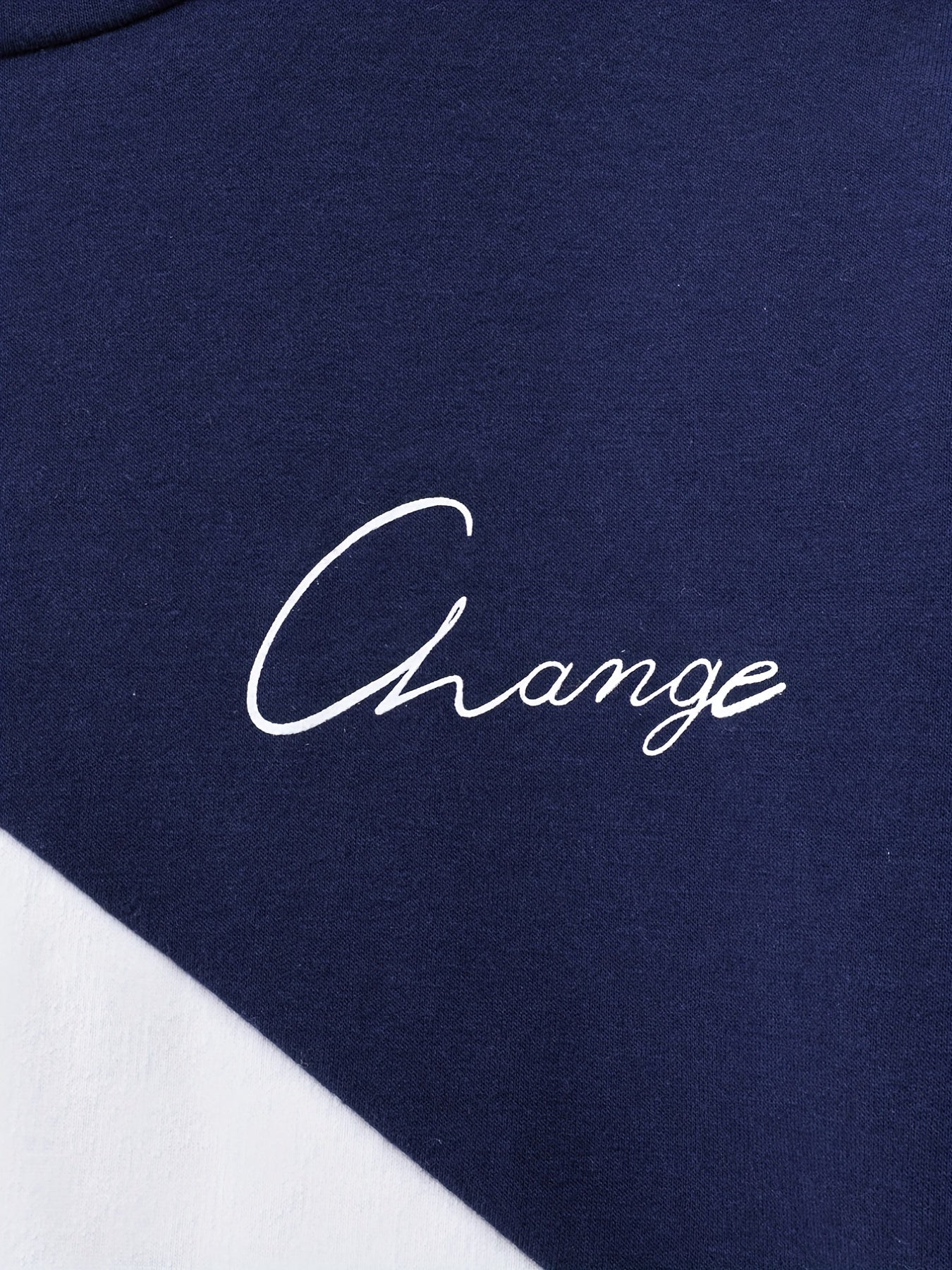 Boys Stylish Block CHANGE Letter Print Sweatshirt