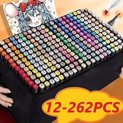 12pcs 262pcs Art Markers Double Ended Sketch Markers Set For Drawing Comics