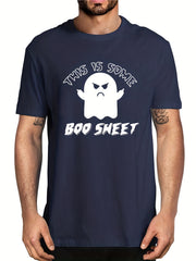 Men's Letter Print T Shirt Stylish Breathable for Summer Outdoors