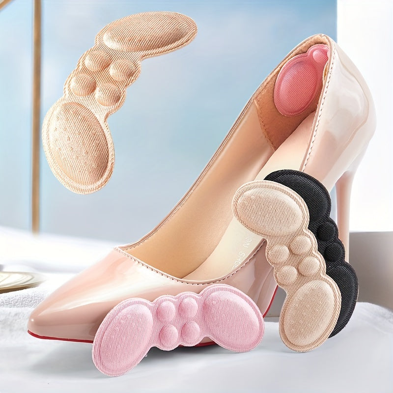 2pcs Butterfly Shape Heel Sticker Anti-slip High Heels Insole