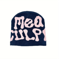 Y2K Hip Hop Candy Beanie Letter Jacquard Knit Hat