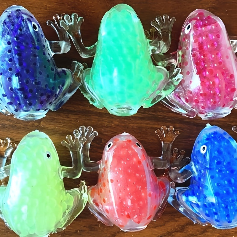 Funny TPR Frog Gel Beads Stress Ball Fidget Sensory Toy Antistress Squishy Ball