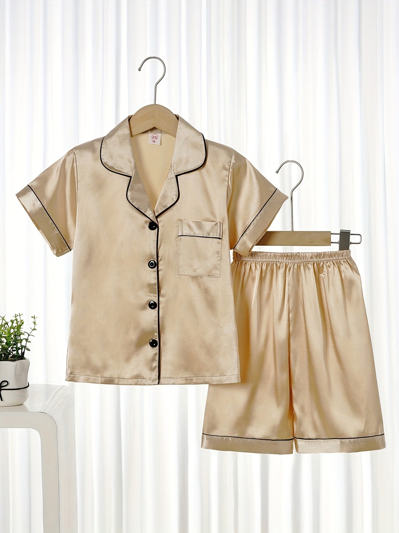 Boys Pajamas Set Short Sleeves Tops & Bottoms Comfortable Cozy Casual