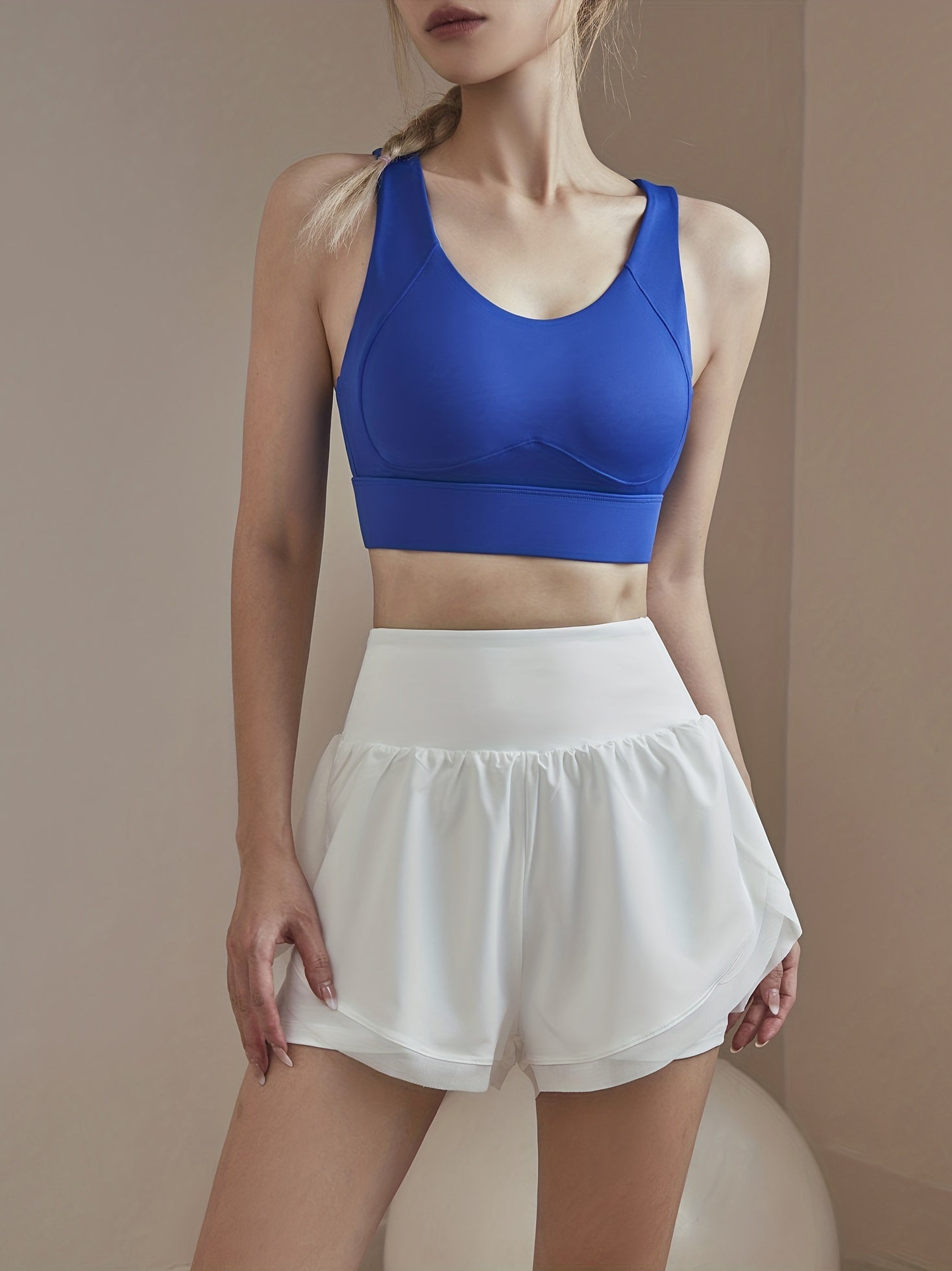 Criss Cross Straps Sporty Bra High Stretch