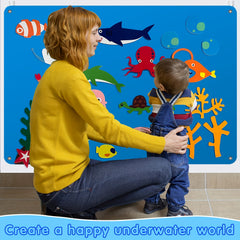 Ocean Felt Board Story Set for Toddlers - Under The Sea Flannel Stories Toy