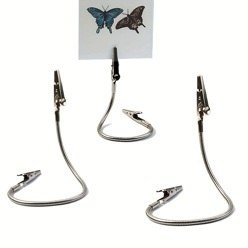 Universal Curved Double Headed Crocodile Clip with Tag Clip Flexible Hose