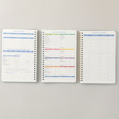 Pink PVC Hardcover Budget Planner Monthly Finance Tracker Undated Budget Book