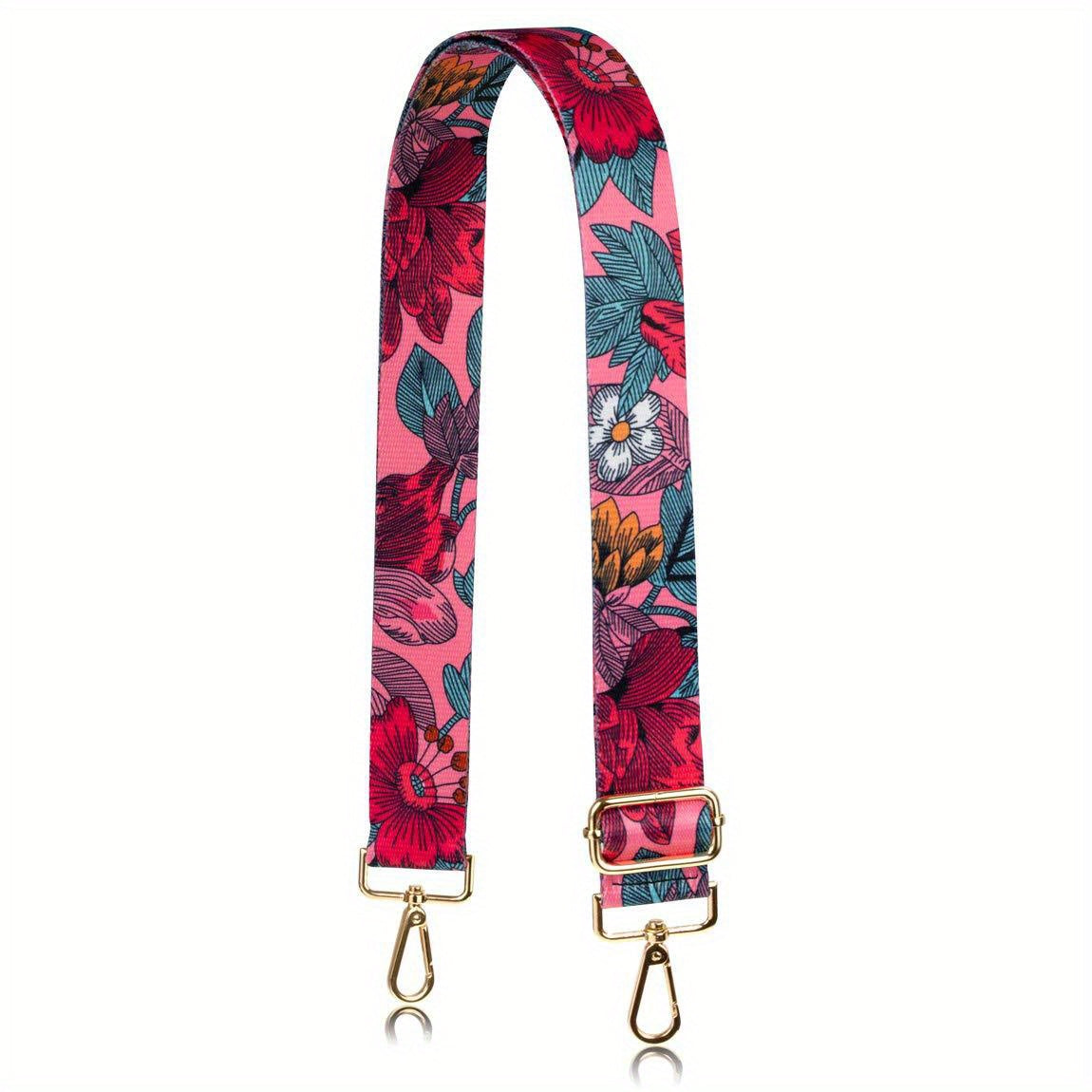 Floral Pattern Shoulder Strap - Wide Bag Strap Replacement