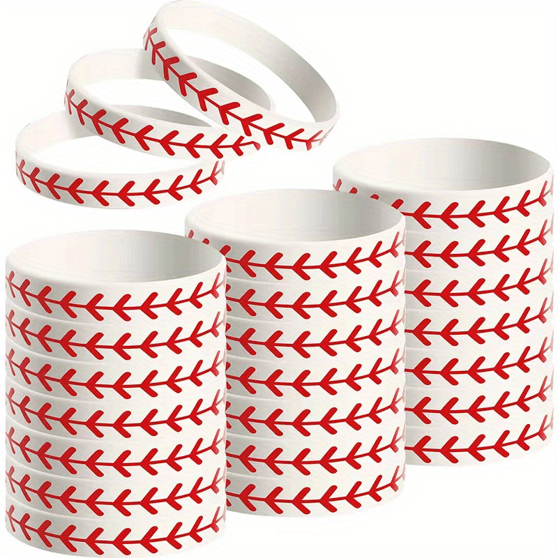 12 pcs Softball Silicone Bracelet - Ideal Gift for Fans and Players