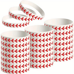 12 pcs Softball Silicone Bracelet - Ideal Gift for Fans and Players