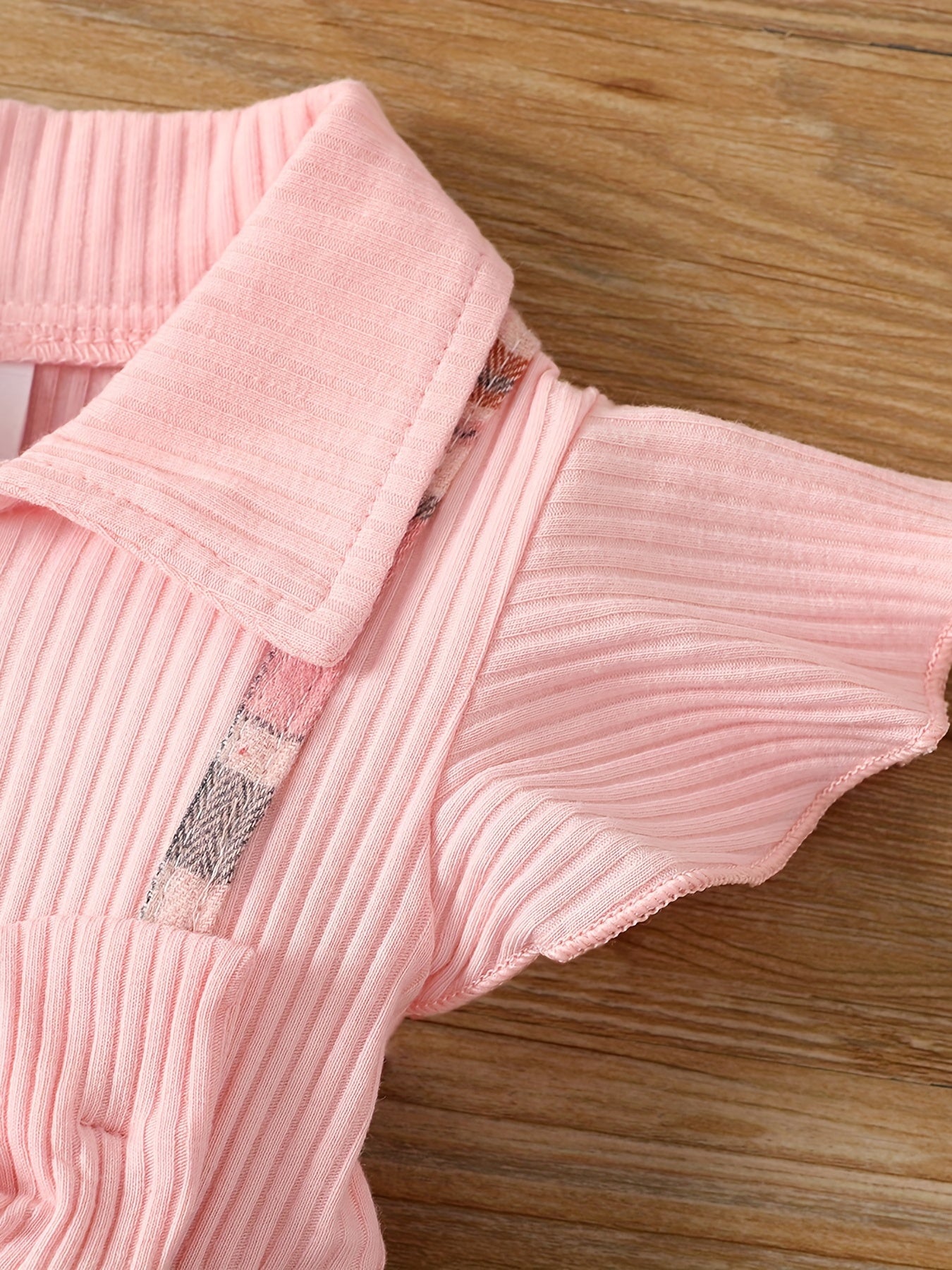 Baby Girls Plaid Bowknot Decor Dress Ruffled Sleeves Princess Dresses