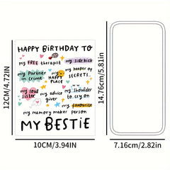 6pcs Birthday Wine Labels Funny Bday For Bestie Friends