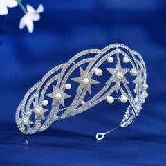 Baroque Crystal Bridal Tiaras Crown Zircon Bridal Crown For Weddings