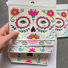 Halloween Neon Face Stickers Masquerade Tattoo Stickers