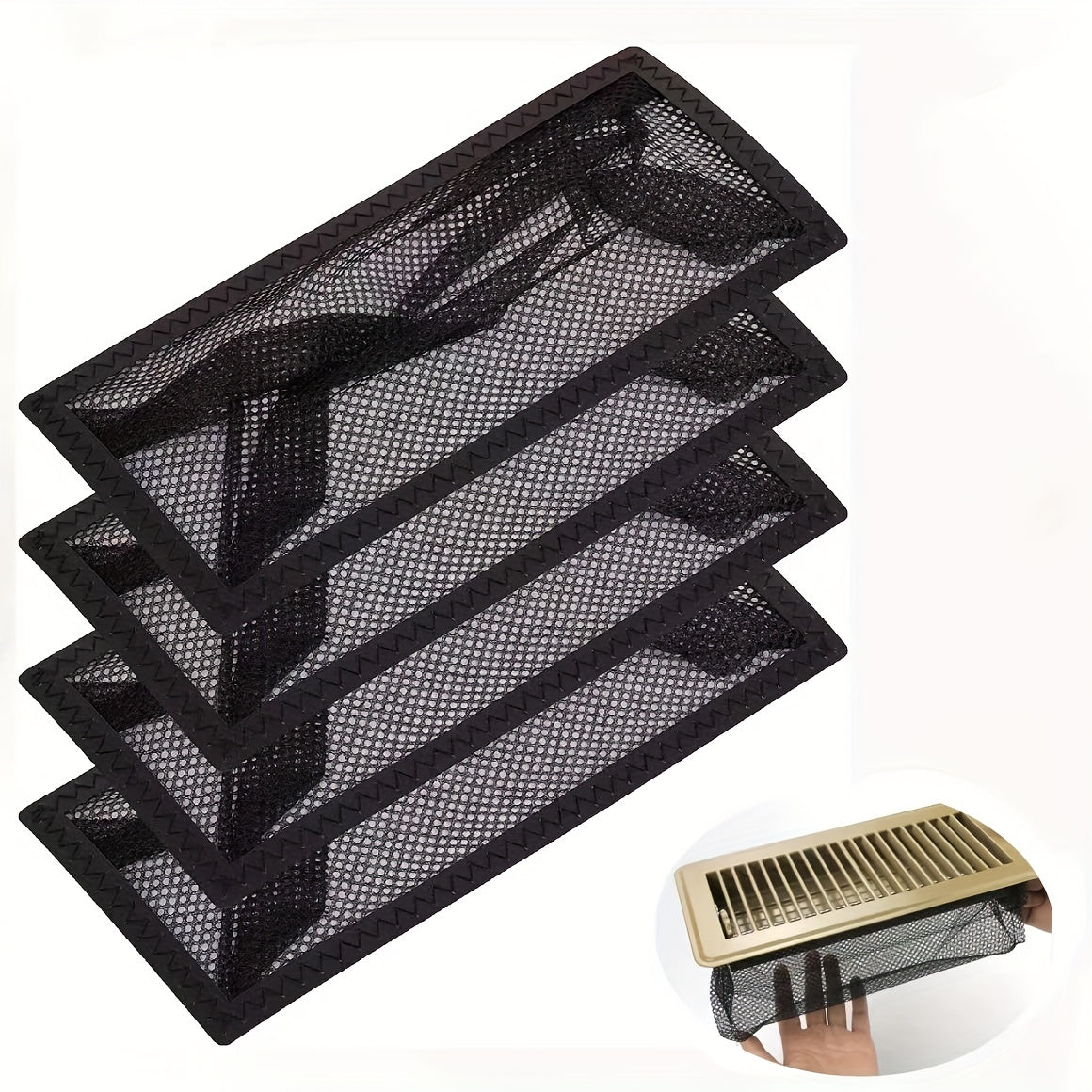 3pcs Floor Register Mesh Trap Filters Vent Cover Screen