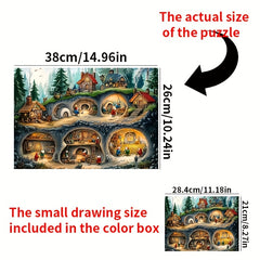 1000pc Enchanted Hobbit Village Fantasy Art Puzzle