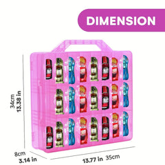 Toy Car Storage Organizer Display Cases 48 Compartments Portable Organizer