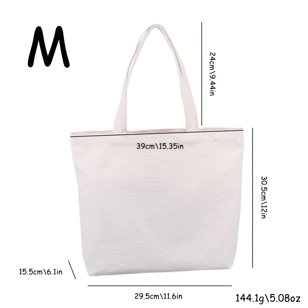 Thickened Canvas Portable Shopping Bag Blank DIY