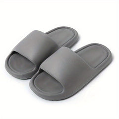 Women's Solid Pillow Slides Slip On Open Toe Non slip Soft Sole