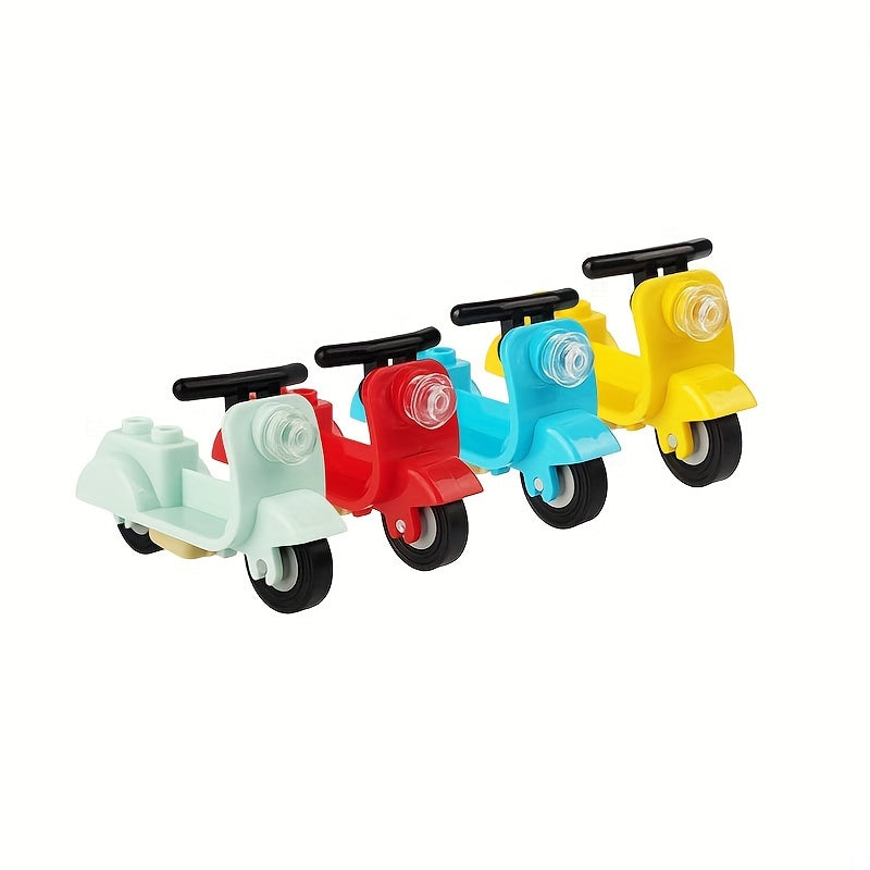 Interlocking Building Blocks Motorcycle Model City Traffic Toy