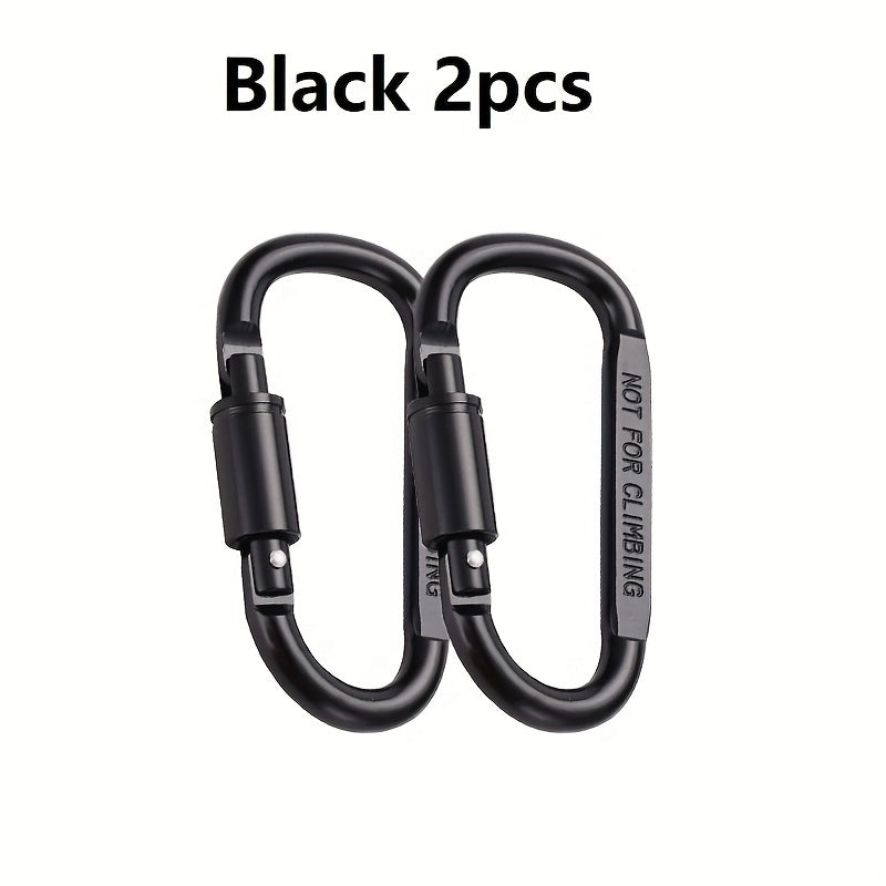 4pcs D Metal Hook Buckle Spring Carabiner Clip Outdoor Camping Storage Bag