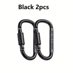 4pcs D Metal Hook Buckle Spring Carabiner Clip Outdoor Camping Storage Bag