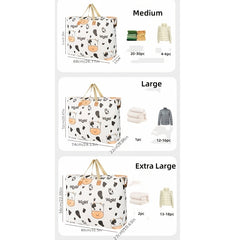 Large Capacity Storage Bag with Zipper & Handles
