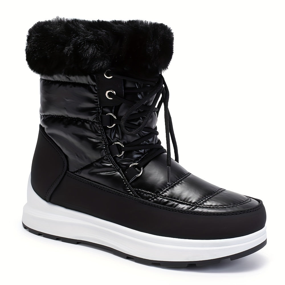 Waterproof Snow Boots High Top Slip On Winter Shoes