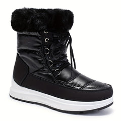 Waterproof Snow Boots High Top Slip On Winter Shoes