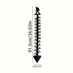 Metal Outdoor Snow Measuring Device 24-inch Yard Floor Insert