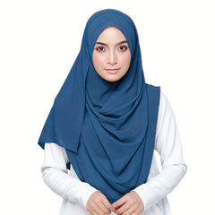 Solid Hijab Breathable Full Cover Shawl Turban Gauze Scarf
