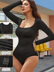 Seamless Tummy Control Body Shaper Long Sleeve Slimmer Underwear