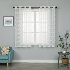 Solid Voile Curtains for Home Decor in Kitchen Bedroom Living Room