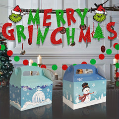 12pcs Snowflake Snowman Gift Boxes Christmas Thanksgiving Year Gift