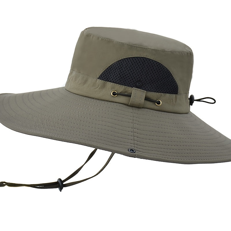 Men's Big Brim Sun Hat for Outdoor Mountaineering and Cycling
