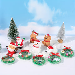 2pcs Christmas Wreaths Snow Scenery Decor