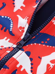 Boys Dino One-Piece Swimsuit for Beach Vacation