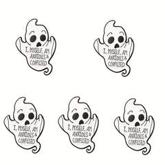 5pcs Halloween Ghost And Monster Brooches Badges For Men