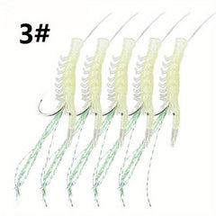 Luminous Fish Hook Set 5 Hooks on a String for Fishing