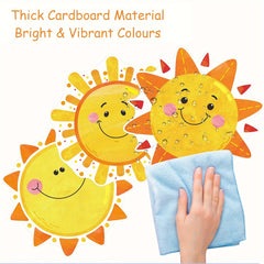 20 PCS Sun Cutouts Bulletin Board Decoration DIY Art Crafts School Theme Party