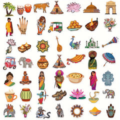 50pcs Waterproof Cartoon Graffiti Stickers for Guitar Skateboard Phone
