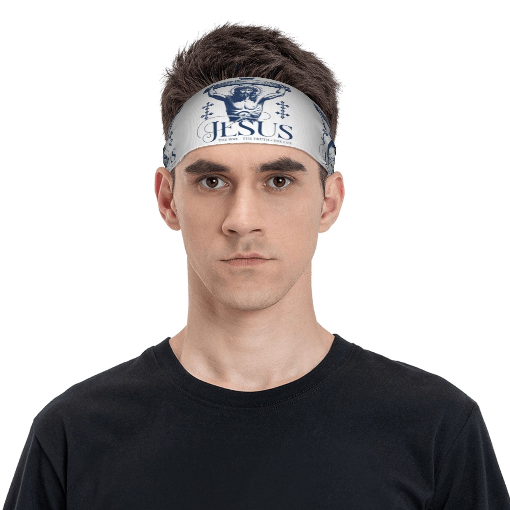 Jesus Unisex Sports Headband Moisture Wicking Breathable Polyester